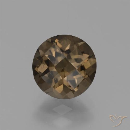 1.60ct Natural Moca claro Quartzo Fumê, Redondo, VS-SI