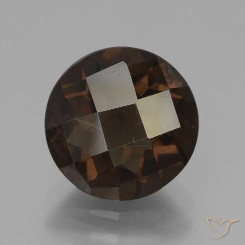 2.84ct Natural Umber Brown Quartzo Fumê, Redondo, VS-SI