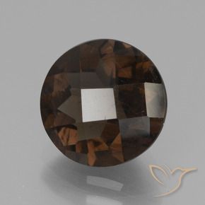 Quartzo Fumê Umber Brown Natural 2.84ct, Redondo, VS-SI