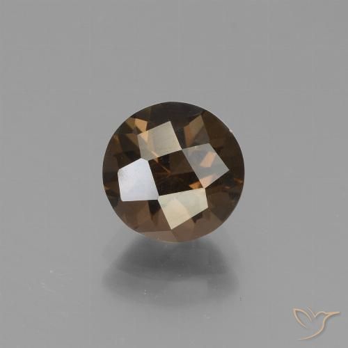 1.70ct Natural Gingerbread Marrom Quartzo Fumê, Redondo, VS