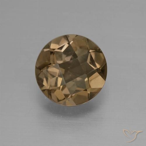 1.39ct Natural Marrom Quente Quartzo Fumê, Redondo, VVS, Photo A