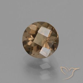 Quartzo Fumê Castanho Médio-Claro Natural 1.87ct, Redondo, VVS-VS