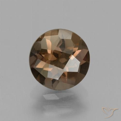 1.57ct Natural Castanho médio Quartzo Fumê, Redondo, VVS-VS