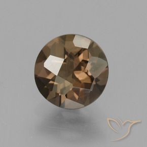 Quartzo Fumê Castanho médio Natural 1.57ct, Redondo, VVS-VS
