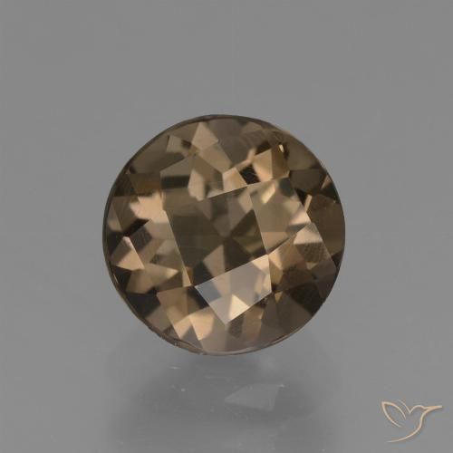 1.63ct Natural Moca claro Quartzo Fumê, Redondo, VVS-VS
