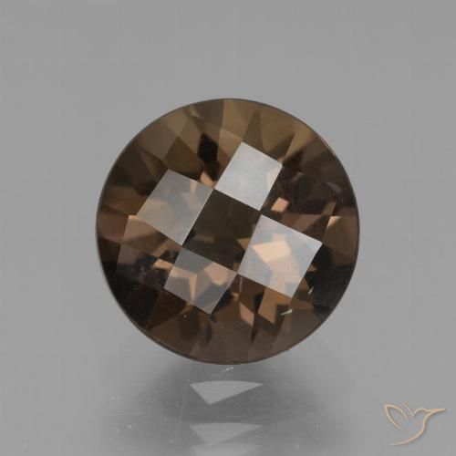 2.29ct Natural Umber Brown Quartzo Fumê, Redondo, VS