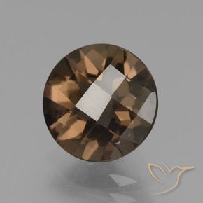 Quartzo Fumê Umber Brown Natural 2.29ct, Redondo, VS