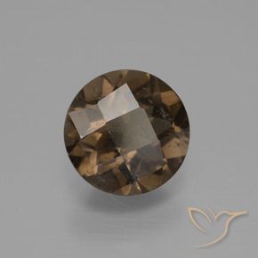 Quartzo Fumê Gingerbread Marrom Natural 1.43ct, Redondo, VS-SI