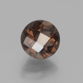 Quartzo fumê marrom natural 1,57ct, corte redondo, VVS-VS