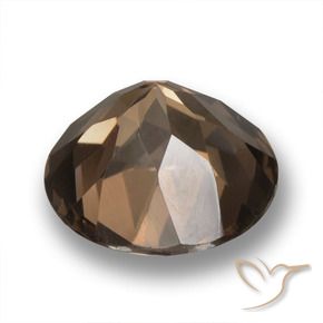 Quartzo Fumê Marrom Quente Natural 6.34ct, Redondo, VVS-VS