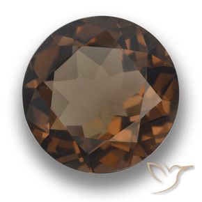 Quartzo Fumê Marrom escuro Natural 9.60ct, Redondo, VVS