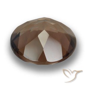 Quartzo Fumê Marrom escuro Natural 9.60ct, Redondo, VVS