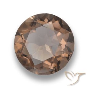 Quartzo Fumê Hickory Brown Natural 5.18ct, Redondo, VVS-VS