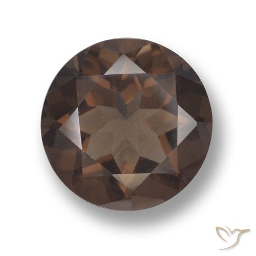 4.78ct Natural Chocolate marrom Quartzo Fumê, Redondo, VVS-VS