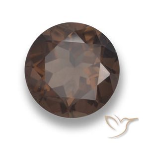 Quartzo Fumê Chocolate marrom Natural 4.78ct, Redondo, VVS-VS