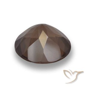 Quartzo Fumê Chocolate marrom Natural 4.78ct, Redondo, VVS-VS