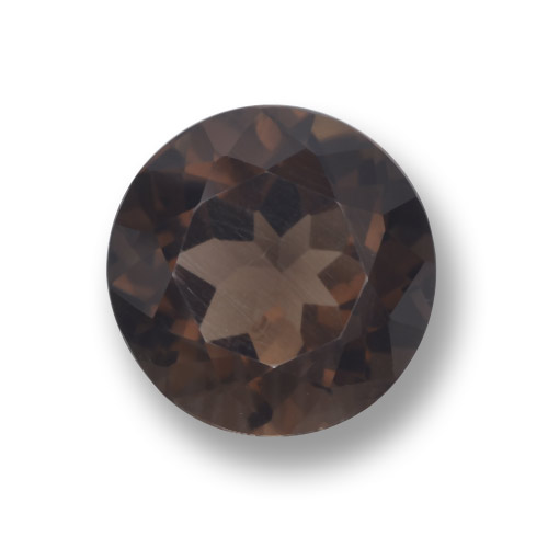 Quartzo Fumê Hickory Brown Natural 3.98ct, Corte Redondo, VVS