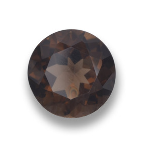 Quartzo Fumê Hickory Brown Natural 3.98ct, Corte Redondo, VVS