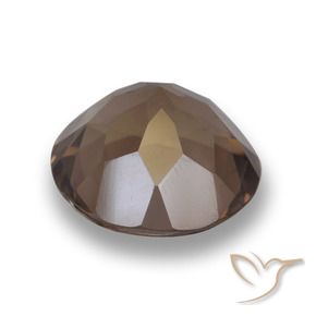 Quartzo Fumê Marrom escuro Natural 5.69ct, Redondo, VVS