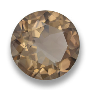 Quartzo fumê marrom natural 9,38ct, corte redondo, VVS