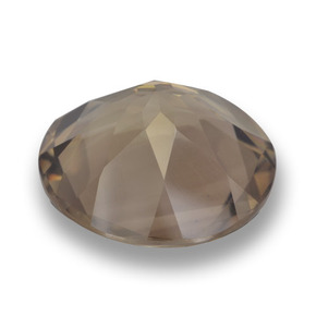 Quartzo fumê marrom natural 9,38ct, corte redondo, VVS