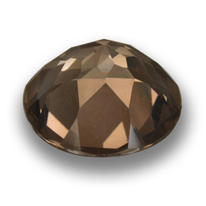 Quartzo fumê marrom natural 11,07ct, corte redondo, VVS