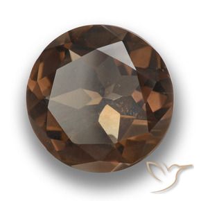 Quartzo Fumê Hickory Brown Natural 9.60ct, Redondo, VVS