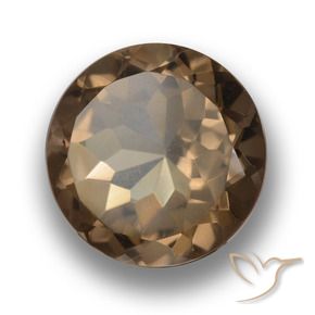 Quartzo Fumê Marrom Quente Natural 4.13ct, Redondo, VVS