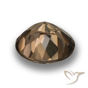 Quartzo Fumê Marrom Quente Natural 4.13ct, Redondo, VVS