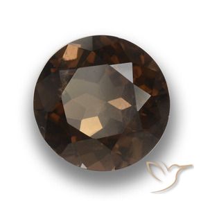 Quartzo Fumê Marrom escuro Natural 3.96ct, Redondo, VS