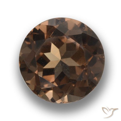 4.87ct Natural Hickory Brown Quartzo Fumê, Redondo, VVS