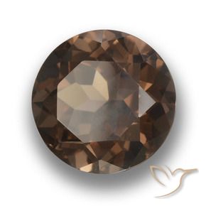 Quartzo Fumê Hickory Brown Natural 4.87ct, Redondo, VVS