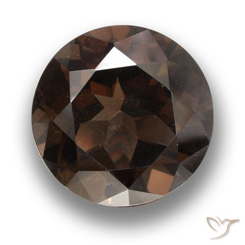 11.07ct Natural Marrom escuro Quartzo Fumê, Redondo, VVS