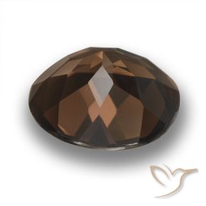 Quartzo Fumê Marrom escuro Natural 4.61ct, Redondo, VVS