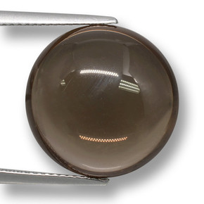 Quartzo Fumê Umber Brown Natural 15.68ct, Corte Redondo, Transparente