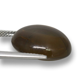 Quartzo Fumê Umber Brown Natural 15.68ct, Corte Redondo, Transparente