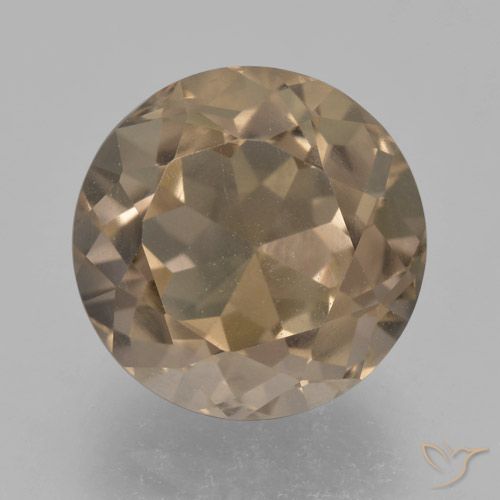 4.42ct Natural Marrom Quente Quartzo Fumê, Redondo, VVS-VS