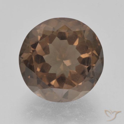 3.84ct Natural Marrom Quente Quartzo Fumê, Redondo, VVS-VS
