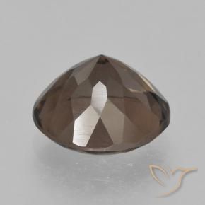 Quartzo Fumê Marrom Quente Natural 3.84ct, Redondo, VVS-VS