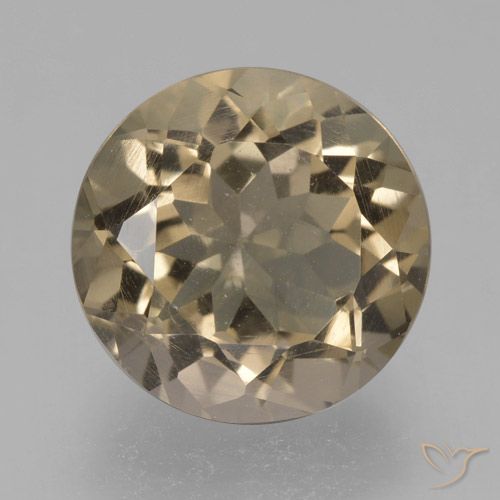 4.17ct Natural Castanho Médio-Claro Quartzo Fumê, Redondo, VS