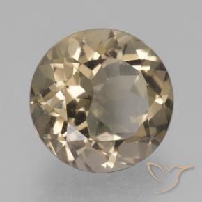 Quartzo Fumê Castanho Médio-Claro Natural 4.17ct, Redondo, VS