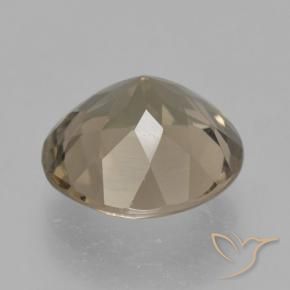 Quartzo Fumê Castanho Médio-Claro Natural 4.17ct, Redondo, VS