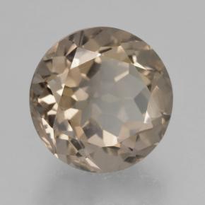 Quartzo fumê marrom natural 4,65ct, corte redondo, VVS-VS