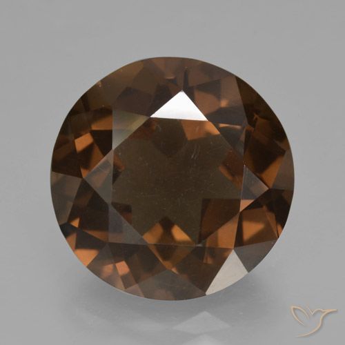8.98ct Natural Marrom avermelhado Quartzo Fumê, Redondo, VS