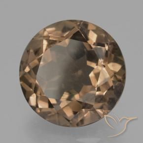 Quartzo Fumê Castanho médio Natural 12.65ct, Redondo, VS