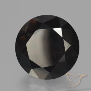 Quartzo Fumê Marrom escuro Natural 11.92ct, Redondo, VVS