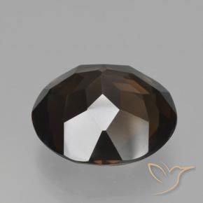 Quartzo Fumê Marrom escuro Natural 10.34ct, Redondo, VVS-VS