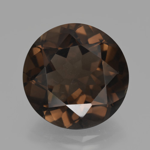Quartzo fumê marrom natural 10,02ct, corte redondo, VVS-VS