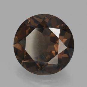 Quartzo fumê marrom natural 10,02ct, corte redondo, VVS-VS
