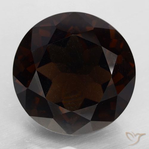 11.83ct Natural Chocolate marrom Quartzo Fumê, Redondo, VVS